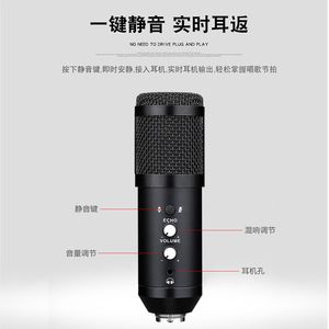 USB Condenser <b>Microphone</b> ML20 <b>Wired</b> Heart Shaped Direction For Computer Gaming Recording Live Streaming Conference - Product Image 4