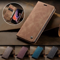 Étui en cuir à rabat magnétique CaseMe de qualité supérieure pour Samsung Galaxy S24 Ultra Case S23 Plus S22 Card Holder Wallet Stand Cover