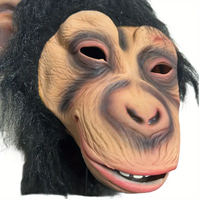 Vente chaude Personnalisé Latex Réaliste Drôle Horreur Gorille Masque Halloween Noël Cosplay Costume