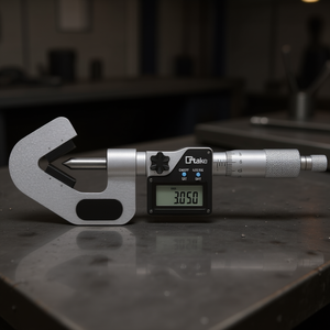 Ttake Digital <b>Micrometer</b> 0-25mm IP65 With Prism Anvil For Precision Measurement - Product Image 1