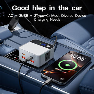 <span class=keywords><strong>Inverter</strong></span> di Potenza DC-AC 200W Tutto in Uno per Auto con Prese USB e AC, Display LED, Protezione da Sovratensioni, Ideale per Campeggio e Cantieri - Product Image 3