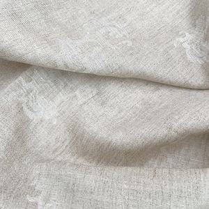 Français importé pluie rosée lin Jacquard forme abstraite motif haut pantalon respirant absorbant la sueur Anti-pilule éponge tissu Stock - Product Image 4