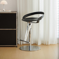 Chaises de bar modernes pour l'extérieur, en métal et cuir PU, design pivotant, commandes personnalisées en gros disponibles, prix bas, haute qualité