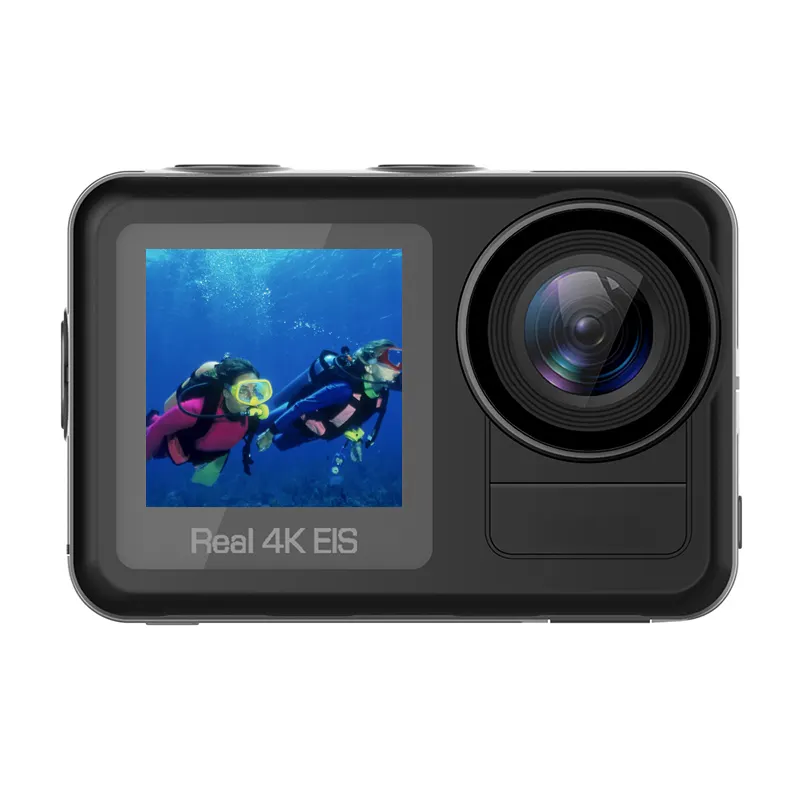 2020 2 Inch 7G 5 m Body Waterproof Dual Screen Wi-Fi Mini Real 4K 60fps Action Camera with IR Lens