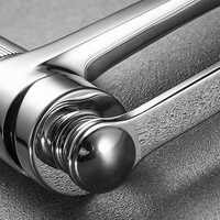 Robinet mitigeur en cuivre brossé gris bronze et noir, monotrou, à poser sur comptoir, pour lavabos, eau chaude et froide