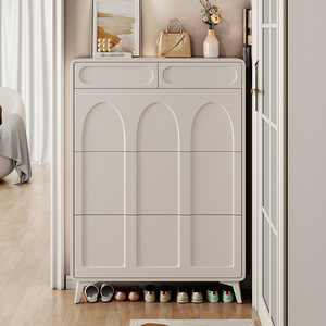 ตู้เก็บรองเท้าไม้แบบฝาพับสไตล์โมเดิร์น พร้อมชั้นวางของในตัว เหมาะสำหรับใช้ในอพาร์ทเมนต์ ห้องนั่งเล่น และโรงแรม - Product Image 4