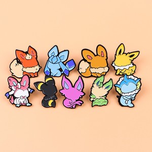 Pin Metálico de Eevee y su Familia, Diseño de Dibujos Animados, <span class=keywords><strong>Super</strong></span> Tierno, para Niños - Product Image 1