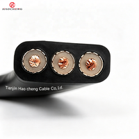 Kabel Industri Listrik JHSBP Tahan Air Berpelindung Datar 3+1 Inti Berisolasi EPR 450/750V untuk Pompa Pengolahan Air