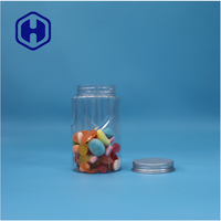 Pot alimentaire rond en PET transparent avec couvercle en plastique, étanche, sans BPA, pour bonbons, collations, biscuits et aliments pour bébés