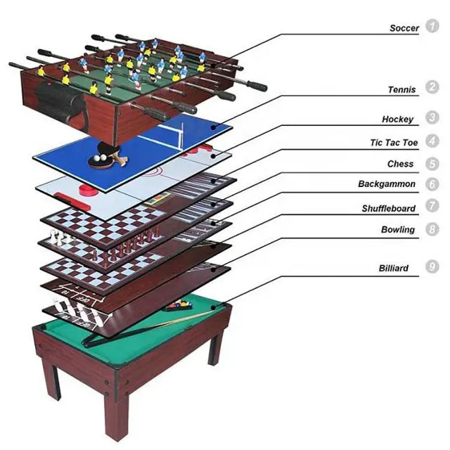 Домашние развлечения и домашние 9 в 1 деревянный футбольный игровой стол для детей