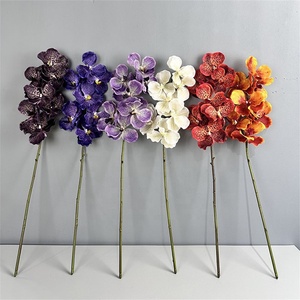KEWEI 172 Orquídeas Artificiales Púrpura Oscuro Orquídea <span class=keywords><strong>Vanda</strong></span> Phalaenopsis Real Touch Látex Orquídeas Naturales - Product Image 6