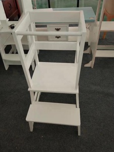 Wood Toddler Stand Kids Kitchen <strong>Step</strong> <strong>Stool</strong> with Safety Rail CPSC Certified for Toddlers Learning Tower - Product Image 2