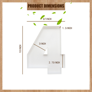 Custom White Paper <b>Box</b> Number 4 Decorative Letter <b>Box</b> for Home Display Party Decoration - Product Image 2