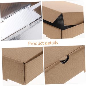 Boîtes en papier ondulé pliables haut de gamme personnalisées avec doublure en feuille d'aluminium imprimée de logo pour l'expédition d'avions de pizzas Matériaux recyclés - Product Image 3