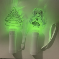 Richshining Nouveau Design Support de Bureau Double en Acrylique avec Impression Photo Personnalisée, Bâton LED Anime pour Présentation d'Idoles