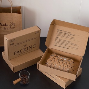 Boîte d'expédition personnalisée en <span class=keywords><strong>carton</strong></span> kraft, boîte d'emballage ondulée imprimée, <span class=keywords><strong>colis</strong></span> cadeau recyclable et pliable <span class=keywords><strong>pour</strong></span> l'envoi <span class=keywords><strong>postal</strong></span> - Product Image 3