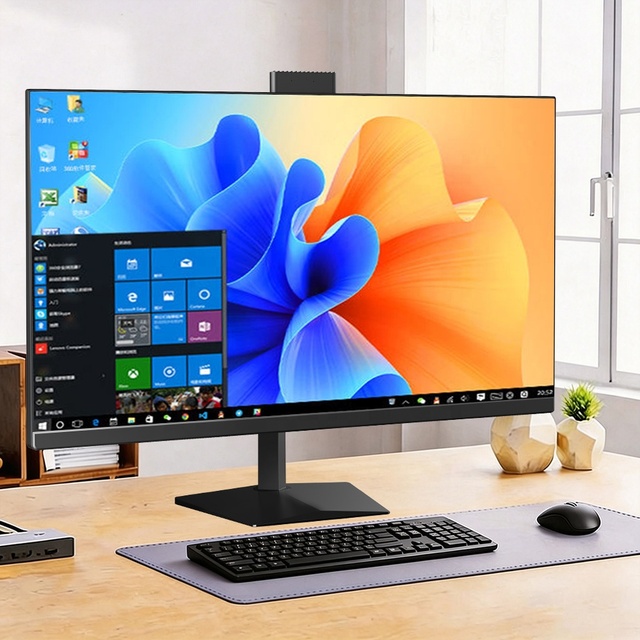 23.8 Inch LCD All-in-One PC Core I5 12400 GTX1650 4GB RAM 2K IPS Screen Gaming Computer with SSD/HDD Storage