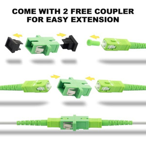 <span class=keywords><strong>Cable</strong></span> de Fibra Óptica Blindado SCAPC a SCAPC OEM ODM de 3 Pies, a Prueba de Mascotas, Monomodo, para Verizon Fios, ATT, Google Fiber - Product Image 4