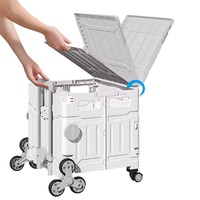 Chariot pliable en alliage de fer vert gris blanc noir, chariot de rangement portable pour aliments, collations, épicerie, chariots et chariots de courses