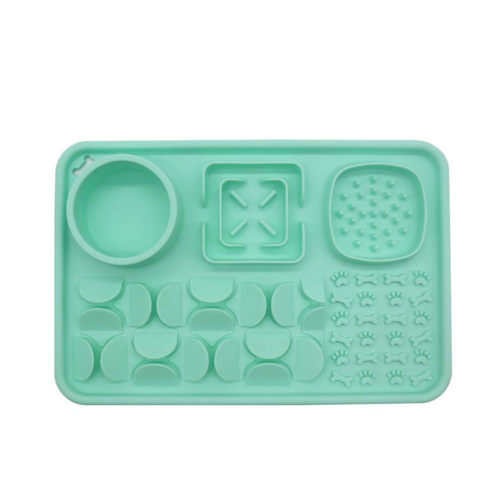 Mangiatoia lenta multifunzionale in silicone per animali domestici 305203 verde menta