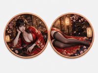 Pièce de monnaie en cuivre personnalisée 1 oz .999 en cuivre pur, pièce de monnaie anime femme homme, rondeaux de lingots imprimés UV 2D pour collection
