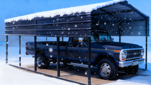 Gazebo d'<span class=keywords><strong>abri</strong></span> <span class=keywords><strong>de</strong></span> voiture à toit rigide en acier avec toit en tôle Durable Imperméable Facile à assembler Installation rapide <span class=keywords><strong>pour</strong></span> les terrasses <span class=keywords><strong>de</strong></span> <span class=keywords><strong>jardin</strong></span> - Product Image 3