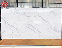 Dalles de marbre artificiel poli de luxe, design élégant, en quartz blanc, imitation pierre, pour comptoirs ou murs d'hôtel (vente en gros)