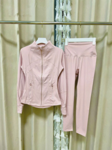 <span class=keywords><strong>Conjunto</strong></span> <span class=keywords><strong>Deportivo</strong></span> de Yoga para Mujer, 2 Piezas, Transpirable, Ajustado, con Cierre, Estilo Sólido - Product Image 6