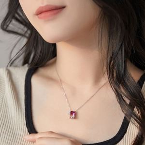 Dylam Rhodium 18K Gold Sterling <b>Silver</b> Infinite Elements Cubic Zirconia Crystal <b>Initial</b> W Alphabet Gradient <b>Pendant</b> Necklace - Product Image 5