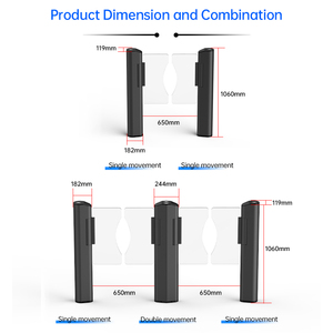 Thẻ RFID Swipe động cơ không chổi than Swing rào cản turnstile cổng kiểm soát truy cập kiểm soát truy cập turnstile cổng rào cản cổng tốc độ - Product Image 6