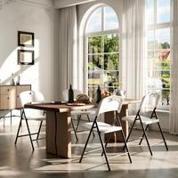 Chaise pliante en résine HDPE blanche pour événements, location commerciale, jardin, extérieur, réception, fête, mariage