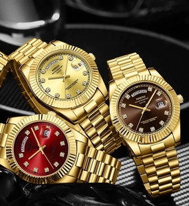 Montre à quartz pour homme NIBOSI 2627, luxe, affaire, acier inoxydable, aiguilles lumineuses, étanche, date, calendrier, montre-bracelet pour homme, Reloj - Product Image 5