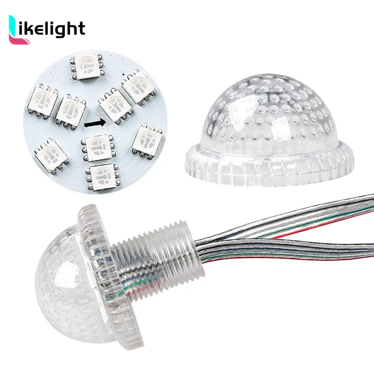 LIKELIGHT 12 В/24 В rgb35 мм 6 светодиодов для аттракционов кабошон fair аттракционы светодиодные пиксельные светильники