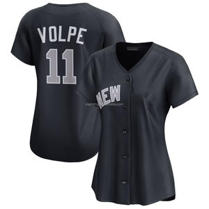 2025 Women's for New York Alternate Limited Jersey野球シャツカスタムプラスウェアステッチ刺繍ユニフォームブラックロゴ - Product Image 3