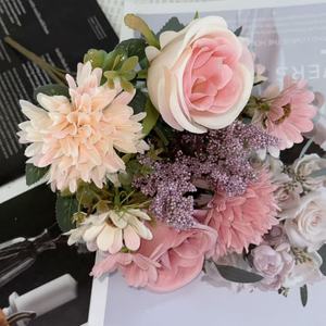 Flores Artificiales de Hortensia de Otoño en Oferta, Ramos de Boda al por Mayor, Ramos de Novia de Peonía, Pequeños Ramos - Product Image 6