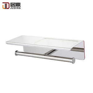 <span class=keywords><strong>Porte</strong></span>-<span class=keywords><strong>papier</strong></span> <span class=keywords><strong>toilette</strong></span> double en acier inoxydable SUS 304, <span class=keywords><strong>style</strong></span> <span class=keywords><strong>industriel</strong></span> moderne, sans perçage, poli, pour hôtel, fixation murale - Product Image 1