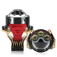Phares LED laser pour voiture DM002, double faisceau, lentille 12000 lumens, projecteurs, triple spot direct 70W, ajustement universel, rétrofit