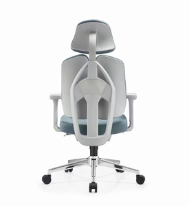 เก้าอี้สำนักงานแบบหมุนได้ พนักพิงสูง ดีไซน์ทันสมัย โครงตาข่าย <span class=keywords><strong>ขา</strong></span>โครเมียม <span class=keywords><strong>ที่</strong></span>วางแขนและพนักพิงศีรษะปรับได้ ฐานพลาสติก - Product Image 1