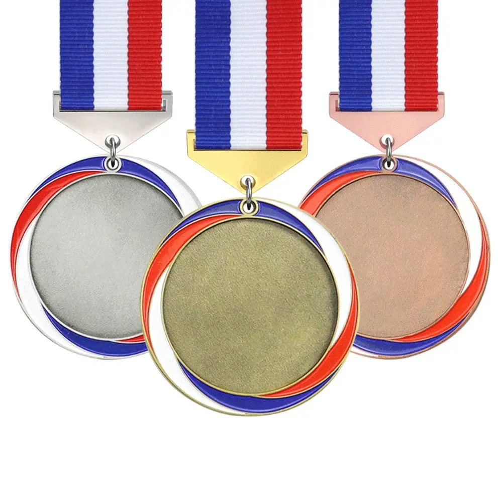 Benutzer definierte Großhandel Fabrik Hochwertige Gold Zink Legierung Fußball Farbe Marathon Sport Metall Blank Medaille