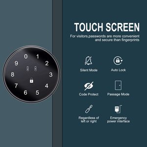 BBdhome 70Mm Duy Nhất Chốt Cửa Bằng Gỗ Ứng Dụng Vân Tay Mật Khẩu Keyless Điện Tử Vòng Thông Minh Núm Khóa - Product Image 4