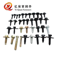 Iron Steel Metric Car Screws Fender Engine Guard Bumper Fixing Special Clips Self-Tapping Screws Fine Thread Black Oxide Finish