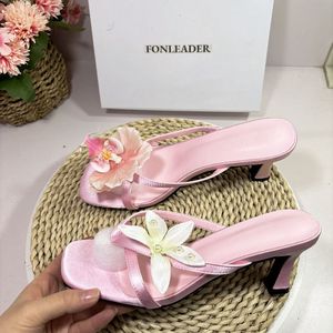 Sapato De Salto Slipper Flower Sexy 2025 Women <b>Shoes</b> High Heel - Product Image 4