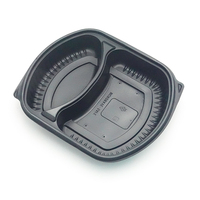 Fast-Food Takeaway 1 2 3 Fächer Unterteilter Behälter Einweg-Plastik PP Deli-Verpackungsbox