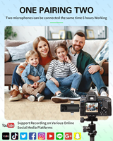 Mini Microphone Professionnel Sans Fil Lavalier 3 en 1 pour iPhone Android Caméra iPad USB-C Enregistrement Live