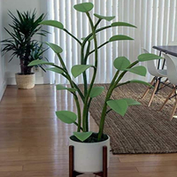 Lampe de nuit dynamique à plantes artificielles, décoration LED magique pour plantes d'intérieur, lumières de table à changement de couleur pour salon, feuille magique