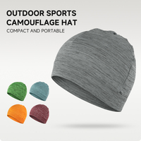 Topi Beanie Rajut Tanpa Jahitan Elastis Tinggi, Tahan Angin, Menyerap Kelembapan, Cocok untuk Semua Musim, Aktivitas Luar Ruangan, Memancing, Bersepeda