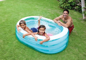 <span class=keywords><strong>INTEX</strong></span> Piscina familiar <span class=keywords><strong>ovalada</strong></span> transparente Piscina de agua para niños Piscina de bolas de océano inflable 57482 - Product Image 3