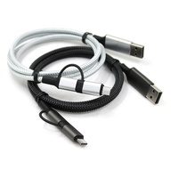 Câble Type-C en alliage d'aluminium de haute qualité OTG 4-en-1 20V PD60W 3A à charge rapide pour téléphones portables, banques d'alimentation, ordinateurs et appareils photo