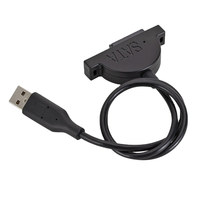 Laptop Optical Drive to USB Adapter Cable 7+6 Optical Drive SATA Easy Drive Cable 6+7 to USB Cable High-speed Transmission