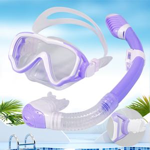Máscara de Snorkel para Niños, Lente Única de Silicona, Antivaho, Anti-UV, de Vidrio Templado, Totalmente Seca, Artículos de Natación - Product Image 2